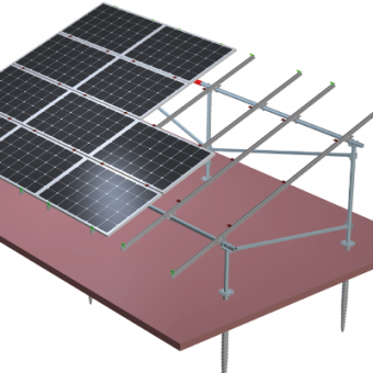 pengeluar sistem pemasangan solar hibrid aluminium keluli