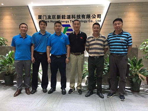  Fujian persatuan promosi industri teknologi tenaga baru sun Yizhao dan timbalan setiausaha tang hao mengunjungi tenaga yang besar untuk membimbing kerja